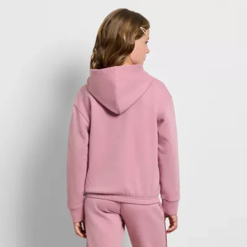 PUMA Big Kid Girls Long Sleeve Fleece Active Hoodie