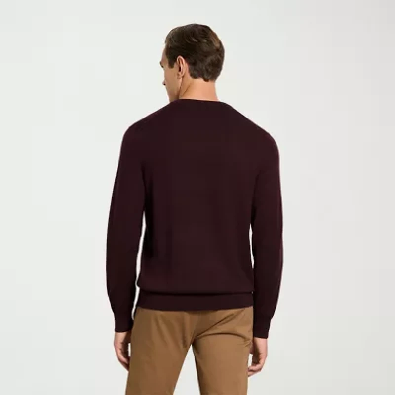 Van Heusen Essential Mens V Neck Long Sleeve Pullover Sweater