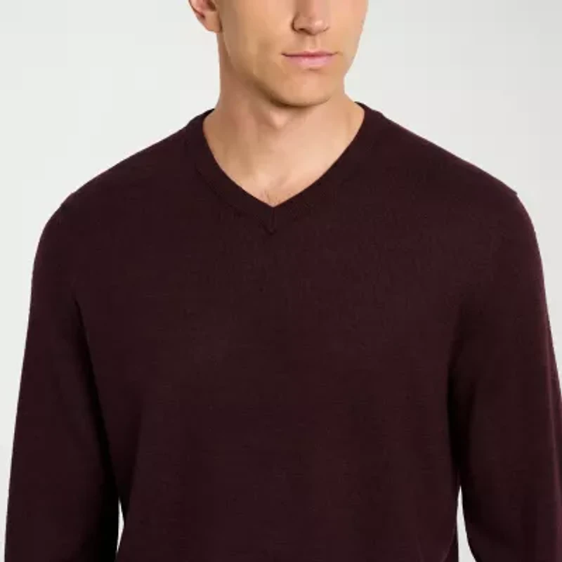 Van Heusen Essential Mens V Neck Long Sleeve Pullover Sweater
