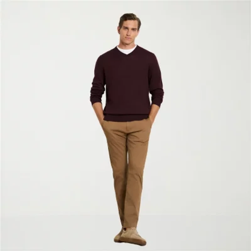 Van Heusen Essential Mens V Neck Long Sleeve Pullover Sweater