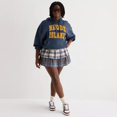 Arizona Womens Juniors Plus Pleated Skirt