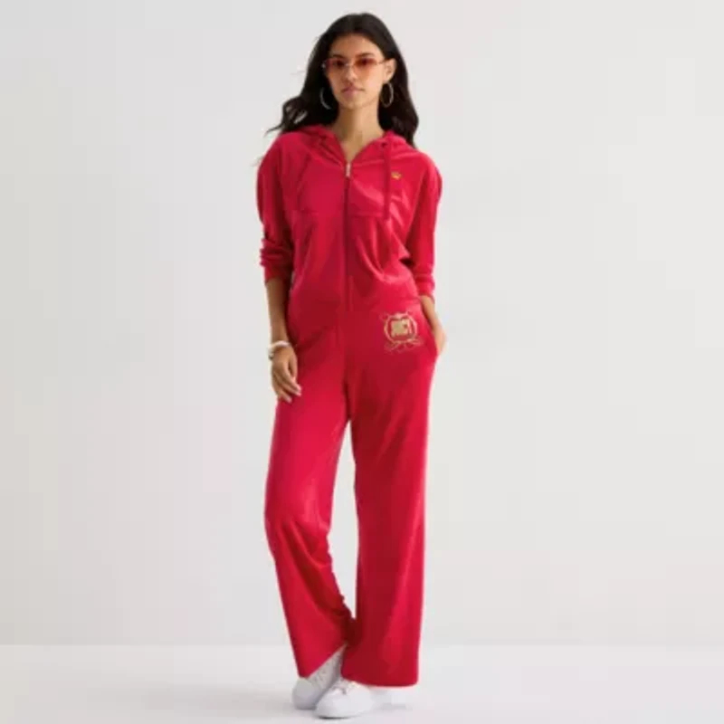 Juicy By Couture Womens Flare Mid Rise Juniors Track Pant