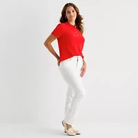 St. John's Bay Womens Short Sleeve Polo Shirt