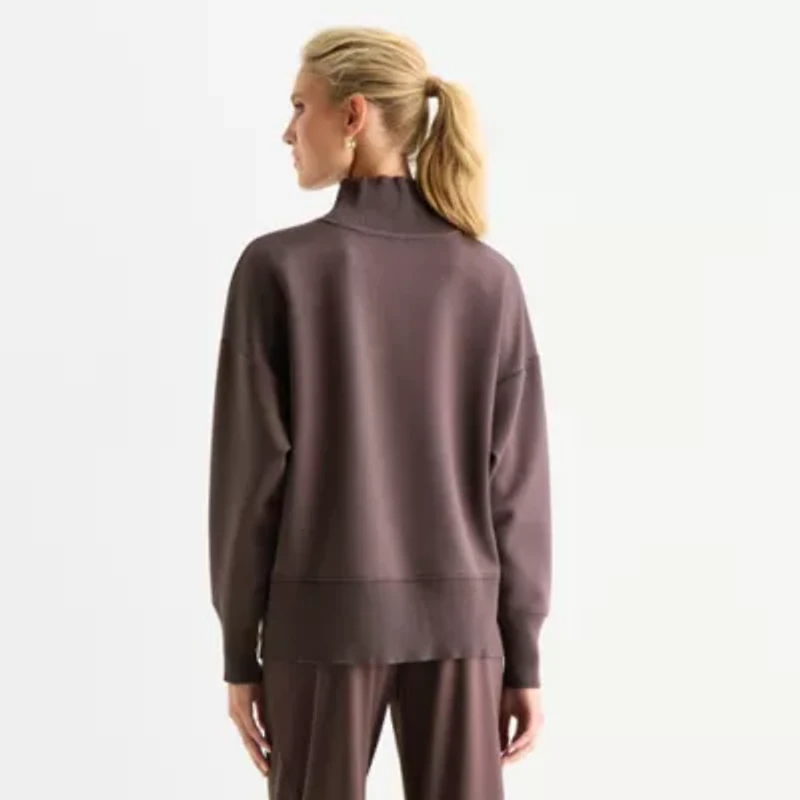 Stylus Womens Long Sleeve Mock Neck Top