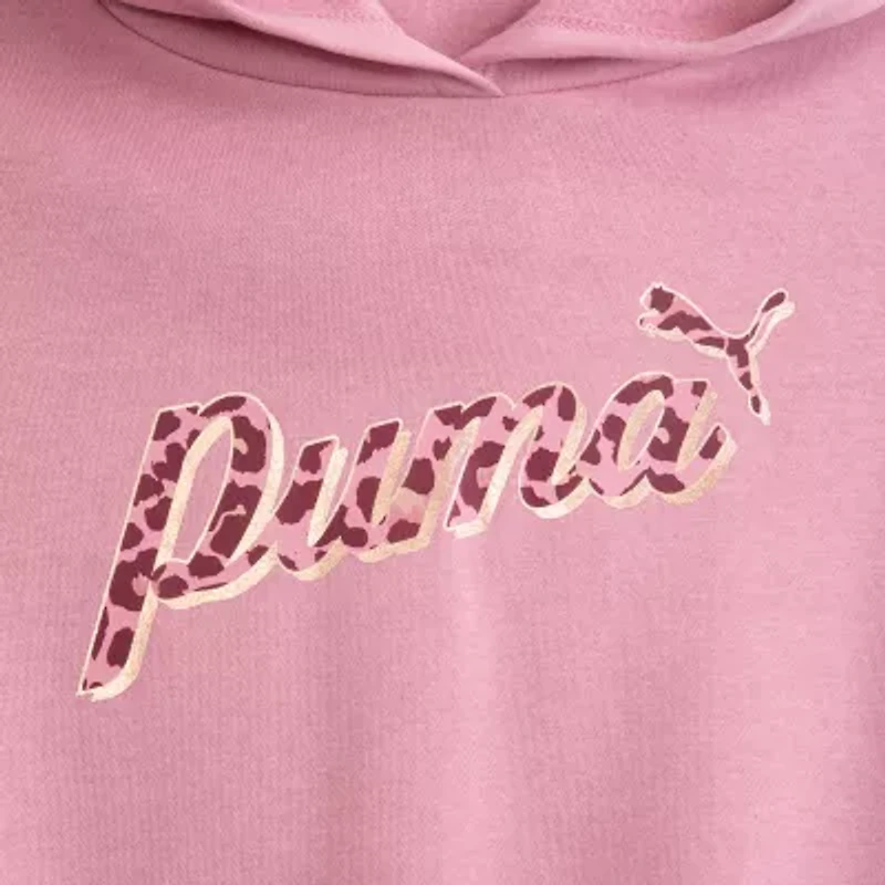 PUMA Big Kid Girls Long Sleeve Fleece Active Hoodie