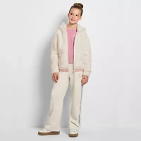 PUMA Big Kid Girls Long Sleeve Embroidered Zipper Active Hoodie