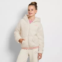 PUMA Big Kid Girls Long Sleeve Embroidered Zipper Active Hoodie