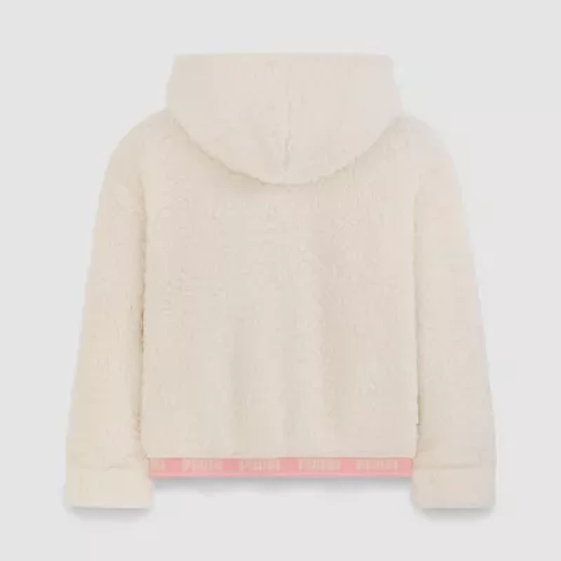 PUMA Big Kid Girls Long Sleeve Embroidered Zipper Active Hoodie