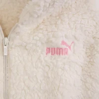 PUMA Big Kid Girls Long Sleeve Embroidered Zipper Active Hoodie