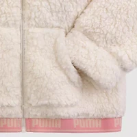 PUMA Big Kid Girls Long Sleeve Embroidered Zipper Active Hoodie