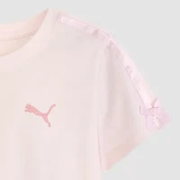 PUMA Big Kid Girls Crew Neck Short Sleeve Graphic T-Shirt
