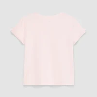 PUMA Big Kid Girls Crew Neck Short Sleeve Graphic T-Shirt