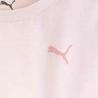 PUMA Big Kid Girls Crew Neck Short Sleeve Graphic T-Shirt