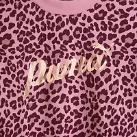 PUMA Big Kid Girls Crew Neck Short Sleeve Boxy Fit Graphic T-Shirt