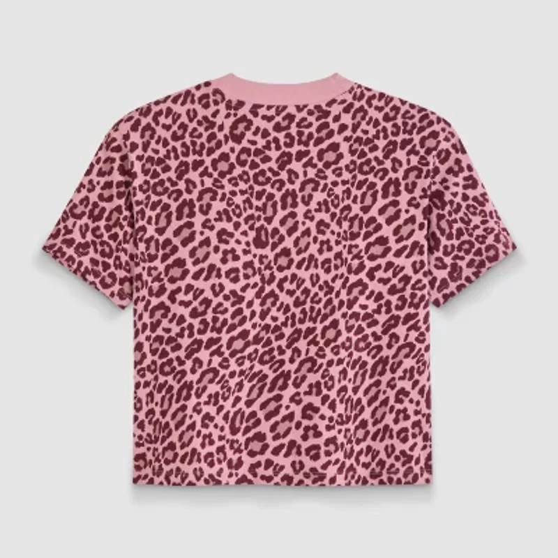PUMA Big Kid Girls Crew Neck Short Sleeve Boxy Fit Graphic T-Shirt