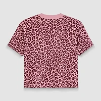 PUMA Big Kid Girls Crew Neck Short Sleeve Boxy Fit Graphic T-Shirt