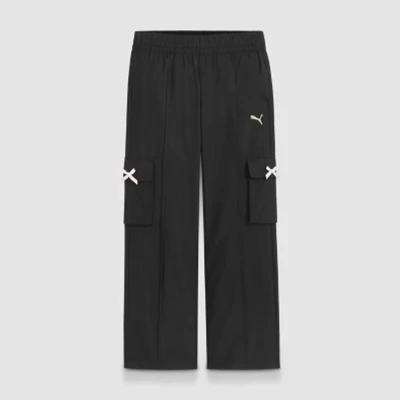 PUMA Big Kid Girls Wide Leg Active Cargo Pant