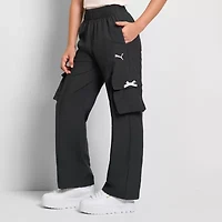 PUMA Big Kid Girls Wide Leg Active Cargo Pant
