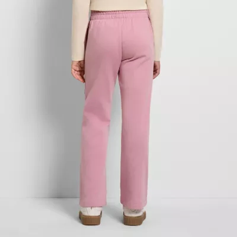 PUMA Big Kid Girls Flare Regular Fit Fleece Pull-On Pant
