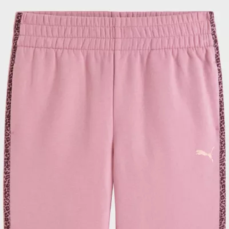 PUMA Big Kid Girls Flare Regular Fit Fleece Pull-On Pant