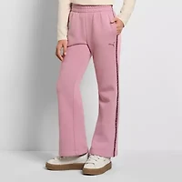 PUMA Big Kid Girls Flare Regular Fit Fleece Pull-On Pant