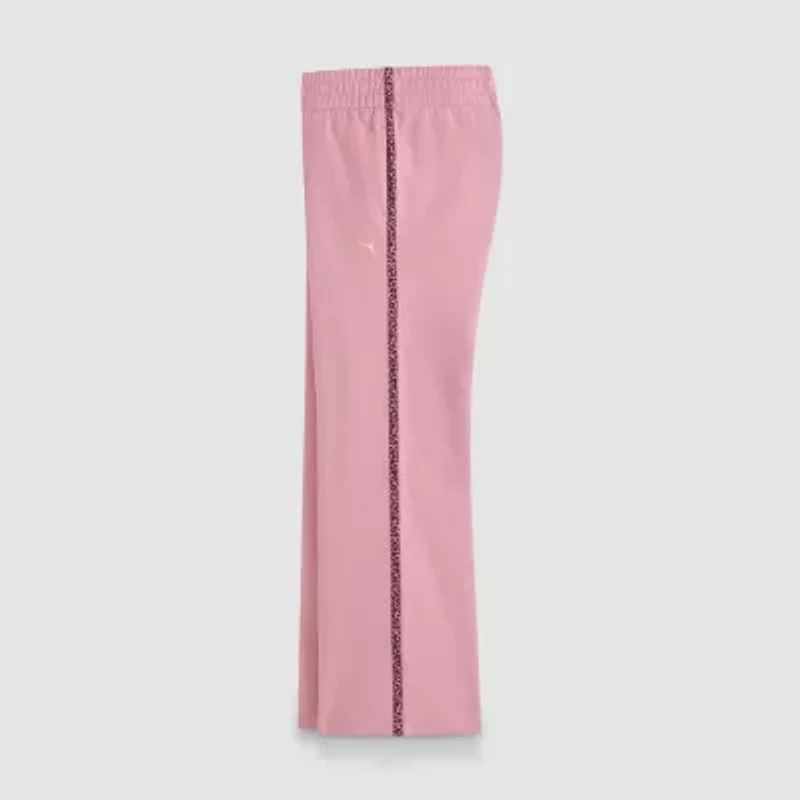 PUMA Big Kid Girls Flare Regular Fit Fleece Pull-On Pant