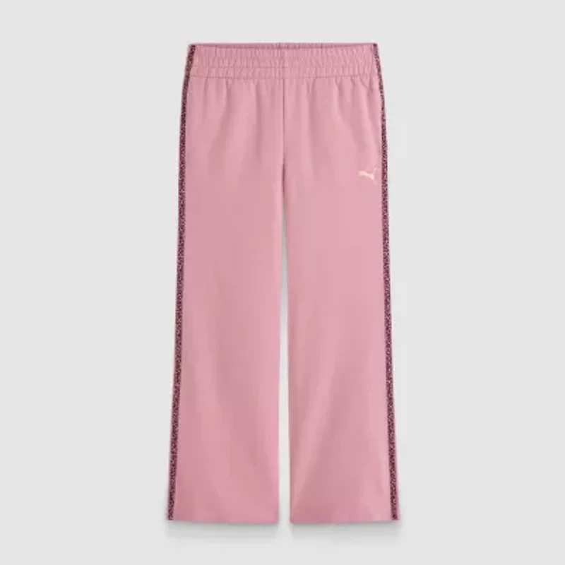PUMA Big Kid Girls Flare Regular Fit Fleece Pull-On Pant