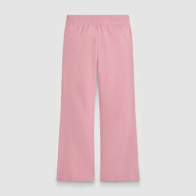 PUMA Big Kid Girls Flare Regular Fit Fleece Pull-On Pant