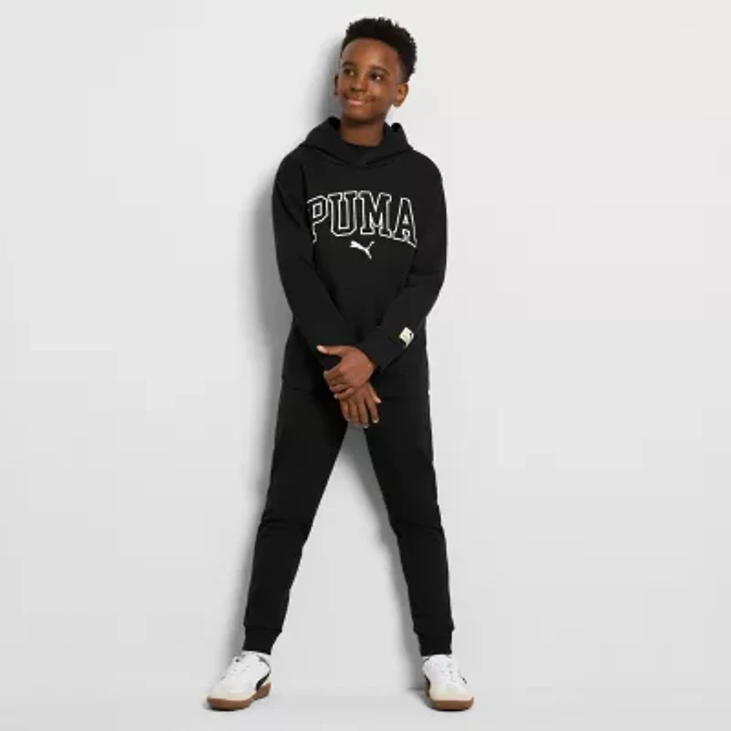 PUMA Big Kid Boys Long Sleeve Fleece Active Hoodie