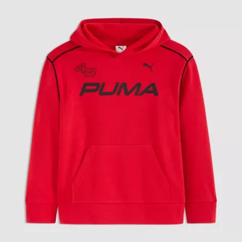 PUMA Big Kid Boys Long Sleeve Fleece Active Hoodie