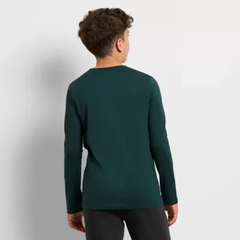 PUMA Big Kid Boys Crew Neck Long Sleeve Graphic T-Shirt