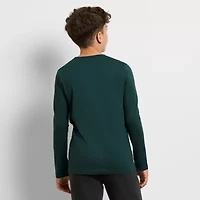 PUMA Big Kid Boys Crew Neck Long Sleeve Graphic T-Shirt