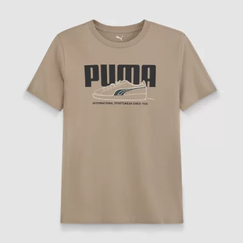 PUMA Big Kid Boys Crew Neck Short Sleeve Graphic T-Shirt