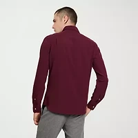 Van Heusen All Way Stretch Performance Mens Long Sleeve Slim Fit Button-Down Shirt