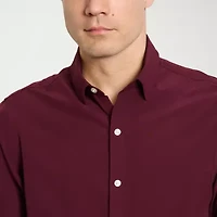 Van Heusen All Way Stretch Performance Mens Long Sleeve Slim Fit Button-Down Shirt