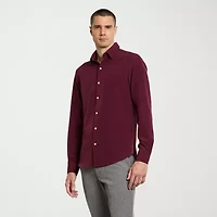 Van Heusen All Way Stretch Performance Mens Long Sleeve Slim Fit Button-Down Shirt