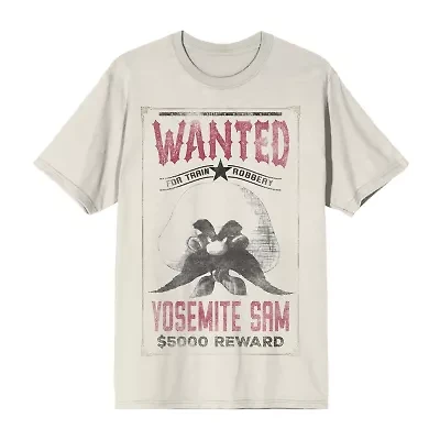 Mens Crew Neck Short Sleeve Looney Tunes Graphic T-Shirt