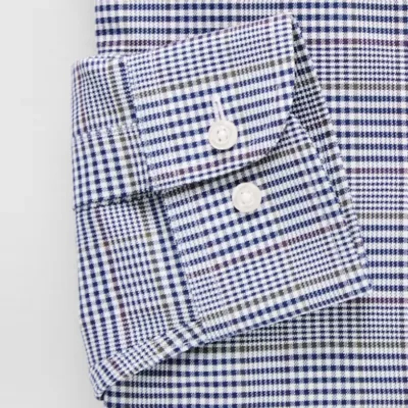 Stafford Coolmax All Season Oxford Mens Regular Fit Stretch Fabric Wrinkle Free Long Sleeve Dress Shirt