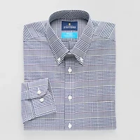 Stafford Coolmax All Season Oxford Mens Regular Fit Stretch Fabric Wrinkle Free Long Sleeve Dress Shirt