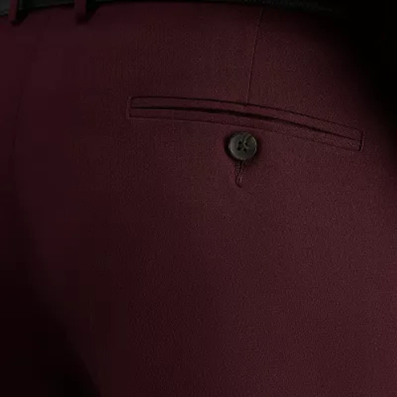 Haggar JMH Tailored Diamond Weave Mens Stretch Fabric Modern Fit Flat Front Suit Pant