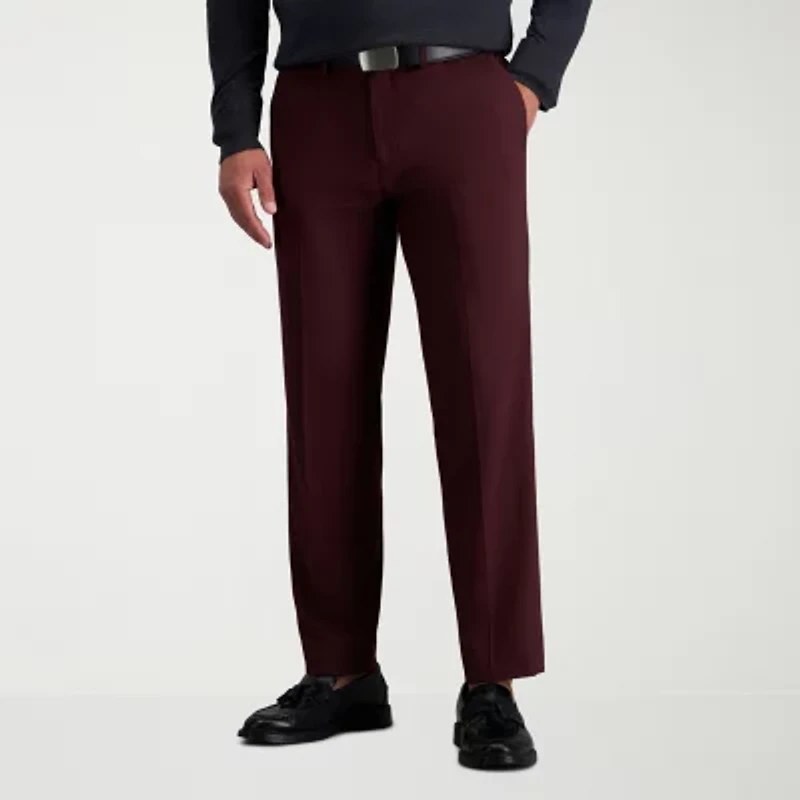 Haggar JMH Tailored Diamond Weave Mens Stretch Fabric Modern Fit Flat Front Suit Pant