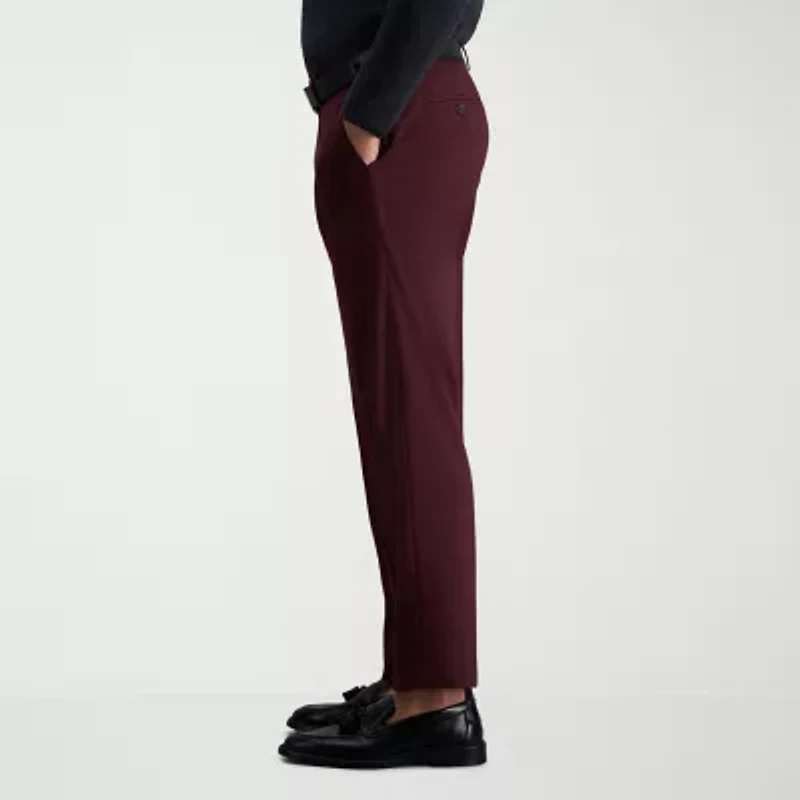 Haggar JMH Tailored Diamond Weave Mens Stretch Fabric Modern Fit Flat Front Suit Pant