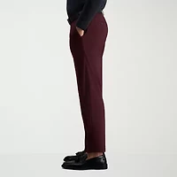 Haggar JMH Tailored Diamond Weave Mens Stretch Fabric Modern Fit Flat Front Suit Pant