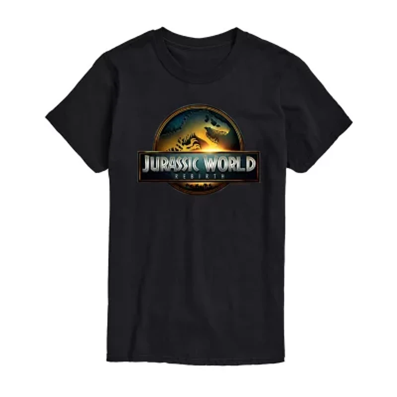 Mens Crew Neck Short Sleeve Regular Fit Jurassic World Big and Tall Graphic T-Shirt