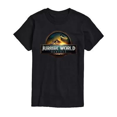 Mens Crew Neck Short Sleeve Regular Fit Jurassic World Big and Tall Graphic T-Shirt