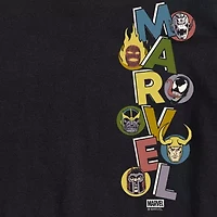 Mens Crew Neck Short Sleeve Regular Fit Marvel Big and Tall Graphic T-Shirt