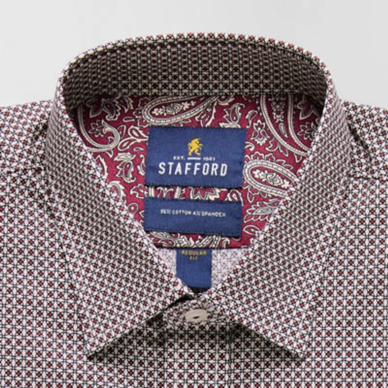 Stafford Mens Regular Fit Long Sleeve Dress Shirt