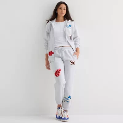 Forever 21 Womens Cinched High Rise Juniors Fleece Jogger Pant