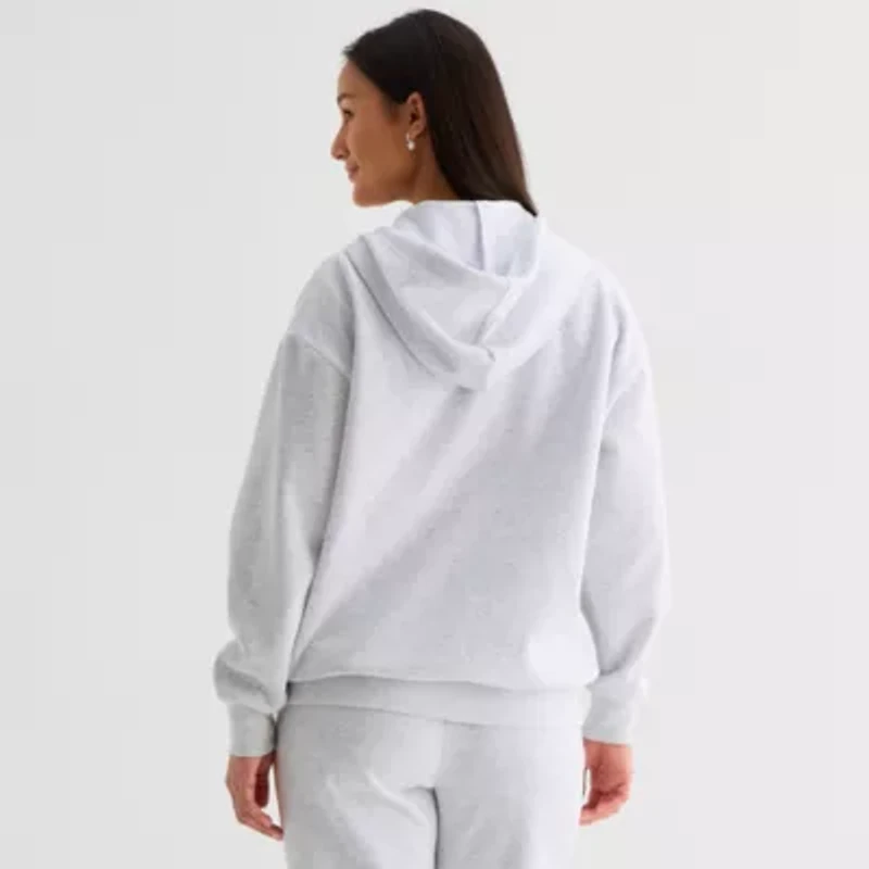 Forever 21 Womens Long Sleeve Embellished Fleece Zipper Juniors Hoodie