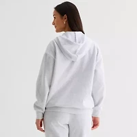 Forever 21 Womens Long Sleeve Embellished Fleece Zipper Juniors Hoodie